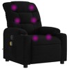 VidaXL Massage Recliner Chair Black Fabric - image 2 of 4