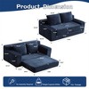 XINGHANZHENXUAN Corduroy Loveseat Sofa Bed with Pillows, 600lb Capacity No-Assembly Sofa for Living Room & Bedroom - 2 of 4