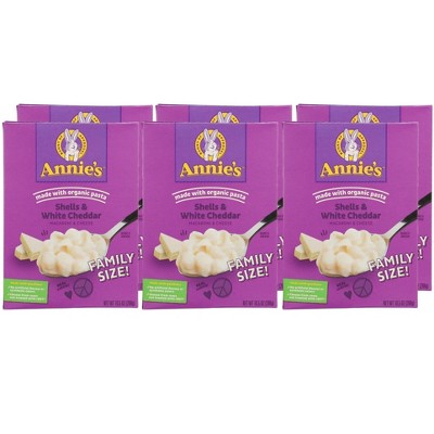 Annie's Shells & White Cheddar Macaroni & Cheese Family Size - Case of 6/10.5 oz