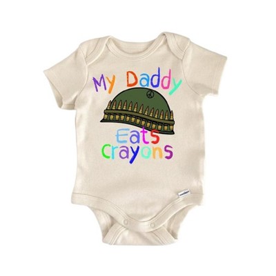 Eat Crayons Military - Baby Boy Girl Clothes Infant Onesie® Funny Cute Newborn GS1