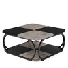 MAYEERTY Coffee Table - Square 2-Tier Central Cocktail Table - 4 of 4