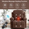 Velvet Power Lift Recliner Chair with Heat and Massage for Elderly with Side Pockets, USB Charging Port, and Remote Control - 3 of 4
