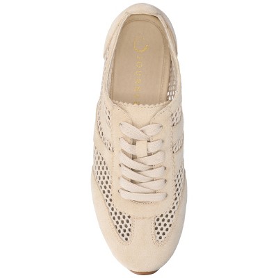 Женские кроссовки Journee Collection Journee Women's Chasse Mesh Sneakers Beige 10 — фото 4
