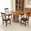 ADILE Wooden Dining Chairs Set of 2, PU Leather Upholstered Kitchen Chairs w/Rubber Wood Frame - 2 of 3