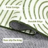 Acekool Washable Runner Rug 2x6, Modern Abstract Non Slip Low Pile Foldable Entryway Hallway Carpet, Soft Indoor Mat for Kitchen, Laundry, Orange - 4 of 4
