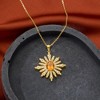 Ross-Simons 1.85 Carat Citrine and .87 ct. t.w. White Topaz Starburst Pendant Necklace in 18kt Gold Over Sterling Size 18 - 3 of 4