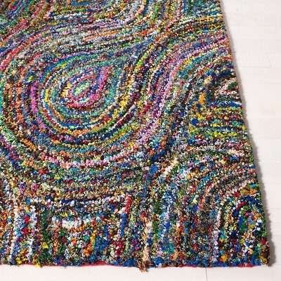 Handmade Nantucket Blue Cotton Tufted Area Rug - 6' x 9'