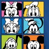 Men's - Disney - Mickey Friends Grid Long Sleeve Graphic T-Shirt - 2 of 4