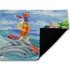 Stupell Industries Surfing Santa & Dolphins Printed Outdoor Door Mat, design by Paul Brent, 18"x30" - 2 of 4