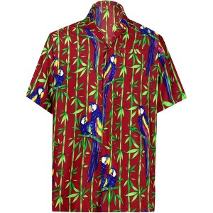 LA LEELA Mens Hawaiian Shirts Short Sleeve Button Down Shirt Men's Party Shirts Casual Vacation Summer Tropical Island Shirts Funny - 1 of 4