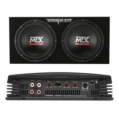 MTX TNE212D Dual 12" Loaded Enclosure with 600 Watt ASA3 600.1D Amplifier