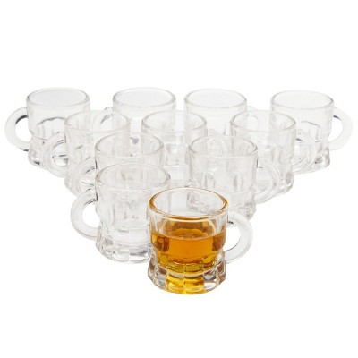 Okuna Outpost 12 Pack Mini Beer Mug Shot Glasses for Party (1.57 x 1.57 x 1.9 In)