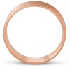 Pompeii3 10k Rose Gold Mens Brushed Beveled Edge Comfort Fit Wedding Band - 2 of 4