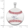 Black Bow Jewelry Sterling Silver Mike Piazza Signature MD Enamel Baseball Pendant - 4 of 4