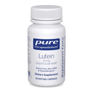 Pure Encapsulations Lutein 20 mg - Hypoallergenic Antioxidant Support for Healthy Visual Function - 1 of 4