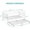 coucheta Daybed with Trundle, Sturdy Metal Twin Bed Frame with Stylish Headboard - 2 of 4