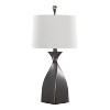 LumiSource Curvo 30" Table Lamps: Set of 2, Rubbed Gray Slate, White Linen Shade, UL Listed - 2 of 4