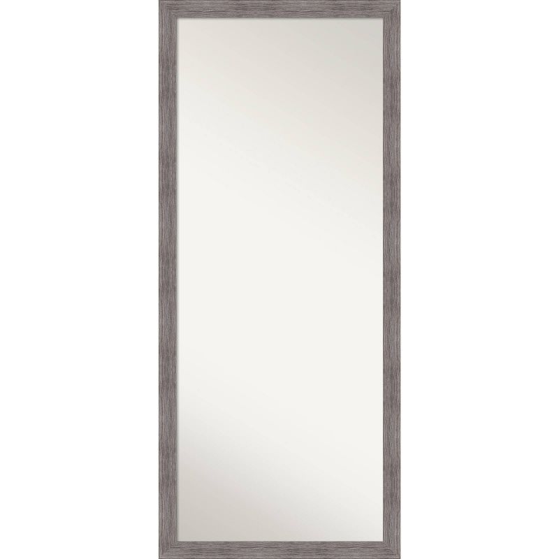 28&#34; x 64&#34; Pinstripe Plank Framed Full Length Floor/Leaner Mirror Gray - Amanti Art, 1 of 8