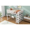 Streamdale Full Size Loft Bed with Storage Shelves and Under-bed Desk, White - 4 of 4