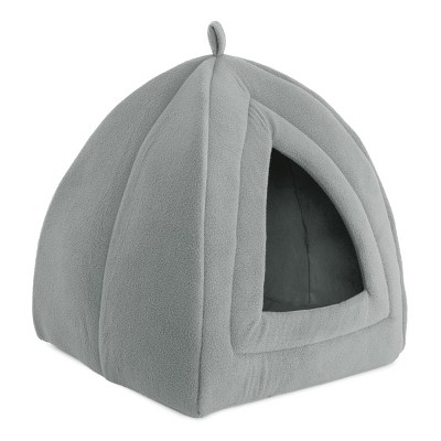 Small Gray Plush Foam Triangle Cat House