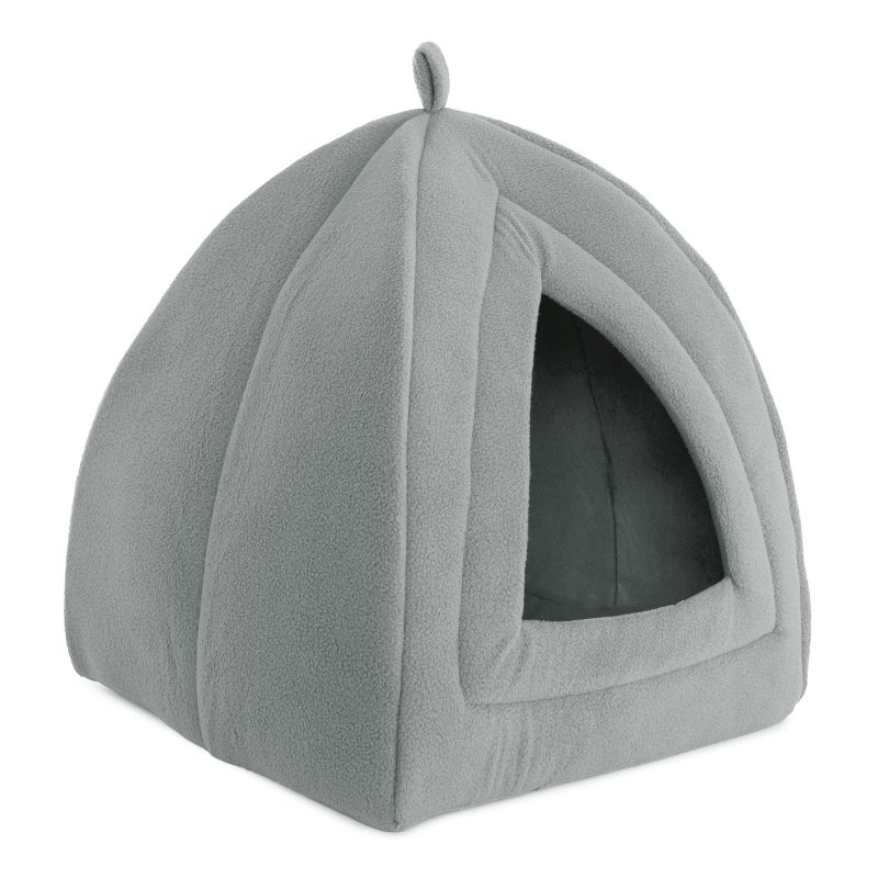 Cat House - Indoor Bed with Removable Foam Cushion - Pet Tent for Puppies, Rabbits, Guinea Pigs, Hedgehogs, and Other Small Animals by PETMAKER (Gray), 3 of 9