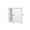 NicBex Bathroom Wall Storage Cabinet with 1 Door&3 Cubbies,Wall Mounted Cabinet for Bathroom,Kitchen,Bedroom&Living Room,MDF Board,White - 3 of 4