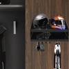 Helmet Rack, Aluminium Double Helmet Placement Rack - Triple Tray for 3 Helmets, Gloves & Gear Storage - 2 of 4