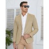 Clearlove Men's Linen Cotton Blend Two-Button Unstructured Blazer with Patch Pockets Relaxed Fit Sport Coat Business - 3 of 4