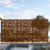 PexFix 72 in. H x 47 in. W Outdoor Metal Privacy Screen Bricks Pattern in Brown - 3 of 4