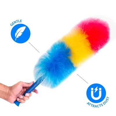 23" Multicolor Electrostatic Feather Duster with Handle