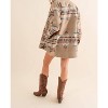 Women's Exclusive Aztec Shirt Jacket - Blue B - 3 of 3