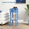 FONTOI End Tables with Drawer and Shelf Storage for Living Room Bedroom Functional Accent Furniture for Small Spaces, Blue, 33.1"*13.79"*5.12" - 3 of 4
