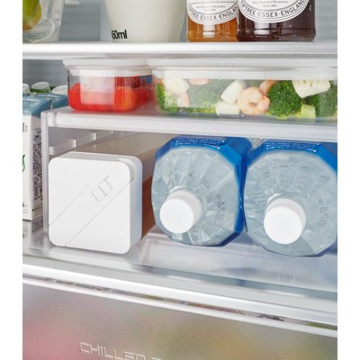 White Expandable Plastic Refrigerator Riser Shelf