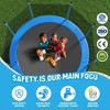 12Ft Trampoline With Basketball Hoop Attachment, Indoor Outdoor Recreational Trampoline With 72 Galvanized Springs, Safety Enclosure Net - 4 of 4