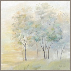 30" x 30" Sunny Glow on Trees II by Cynthia Coulter Framed Canvas Wall Art Print - Amanti Art - 1 of 4
