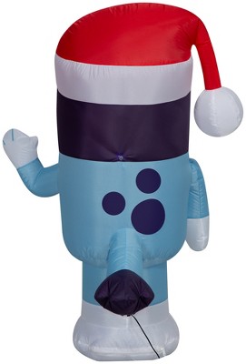 Bluey Christmas Airblown Inflatable In Santa Hat Bluey, 3.5 Ft Tall ...
