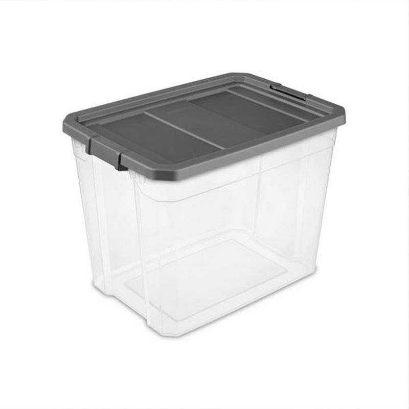 Sterilite 108 Qt. Clear Stacker Storage Container Tote w/ Latching Lid, 2 of 7