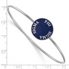 Black Bow Jewelry Sterling Silver Phi Sigma Sigma Greek Life Bangle Bracelet 7 Inch - 2 of 3