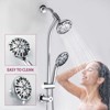 PROOX 7-Spray Patterns with 5 in. Wall Mount Dual Shower Heads with Drill Free Slide Bar and Valve - 4 of 4
