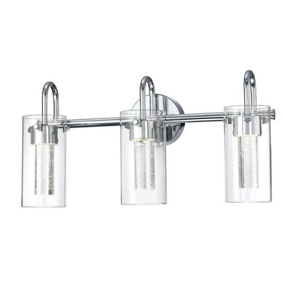 3 Light Brush Nickle Industrial Silver Wall Sconces