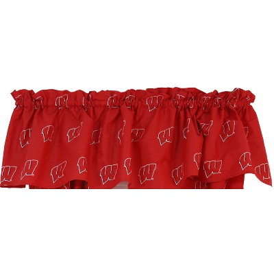 NCAA Valance Collegiate Window Treatment - Wisconsin Badgers..