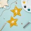 Juvale 24 Pack Wood Stars for Crafts, Unfinished Wooden Cutouts for DIY Projects, 3.8 Inches - 2 of 4