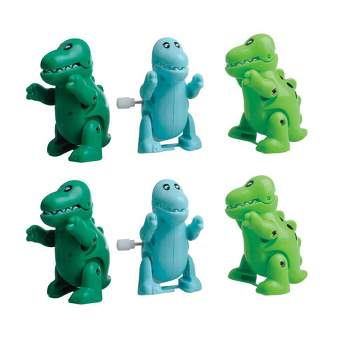 6ct Dinosaur Wind-Up Toy Green/Blue - Spritz™