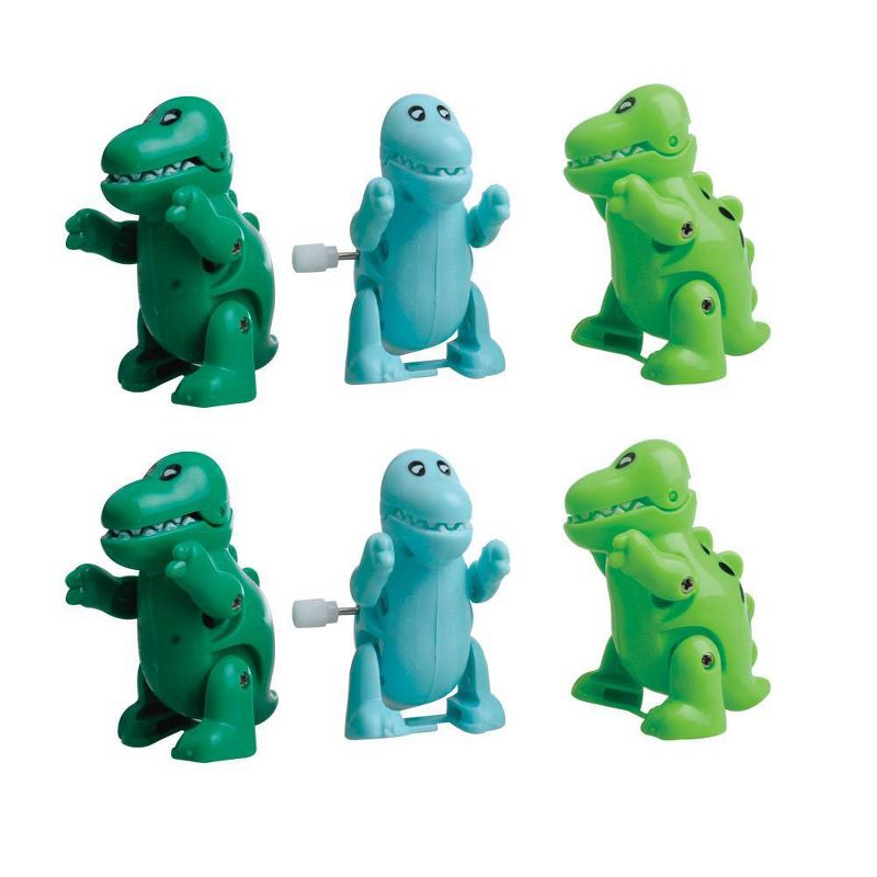 6ct Dinosaur Wind-Up Toy Green/Blue - Spritz&#8482;, 1 of 5