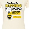 Women's - Peanuts - Secret To Happiness Fitted Graphic T-Shirt - 2 of 4