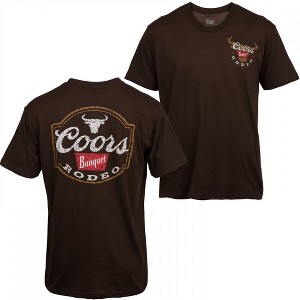 Mens Coors Banquet Rodeo Logo Brown Colorway Front and Back Print T-Shirt - 1 of 4