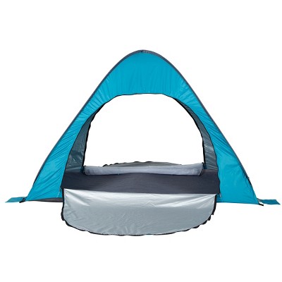 Blue 2-Person Pop-Up Beach Tent with Carry Bag
