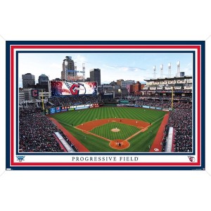Trends International MLB Cleveland Guardians - Progressive Field 22 Framed Wall Poster Prints - 1 of 4