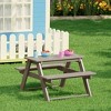 WestinTrends Malibu Outdoor Patio Kids HDPE Plastic Picnic Bench Table - 2 of 4