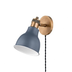 Troy Lighting Makin 1 - Light Sconce in  Patina Brass/Slate Blue - 1 of 1